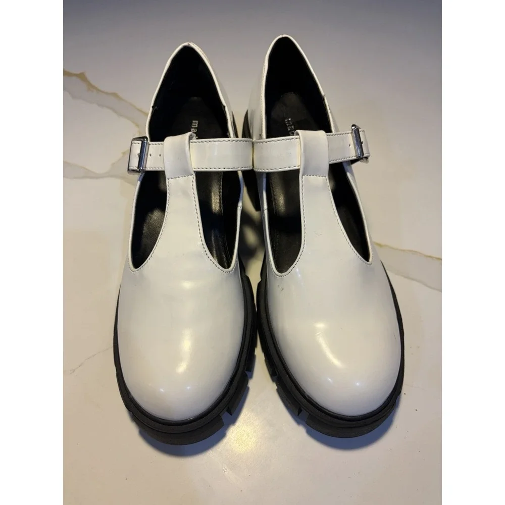 Madden Girl Haddie White Platform Mary Jane Shoes Women's Size 10 NWOB